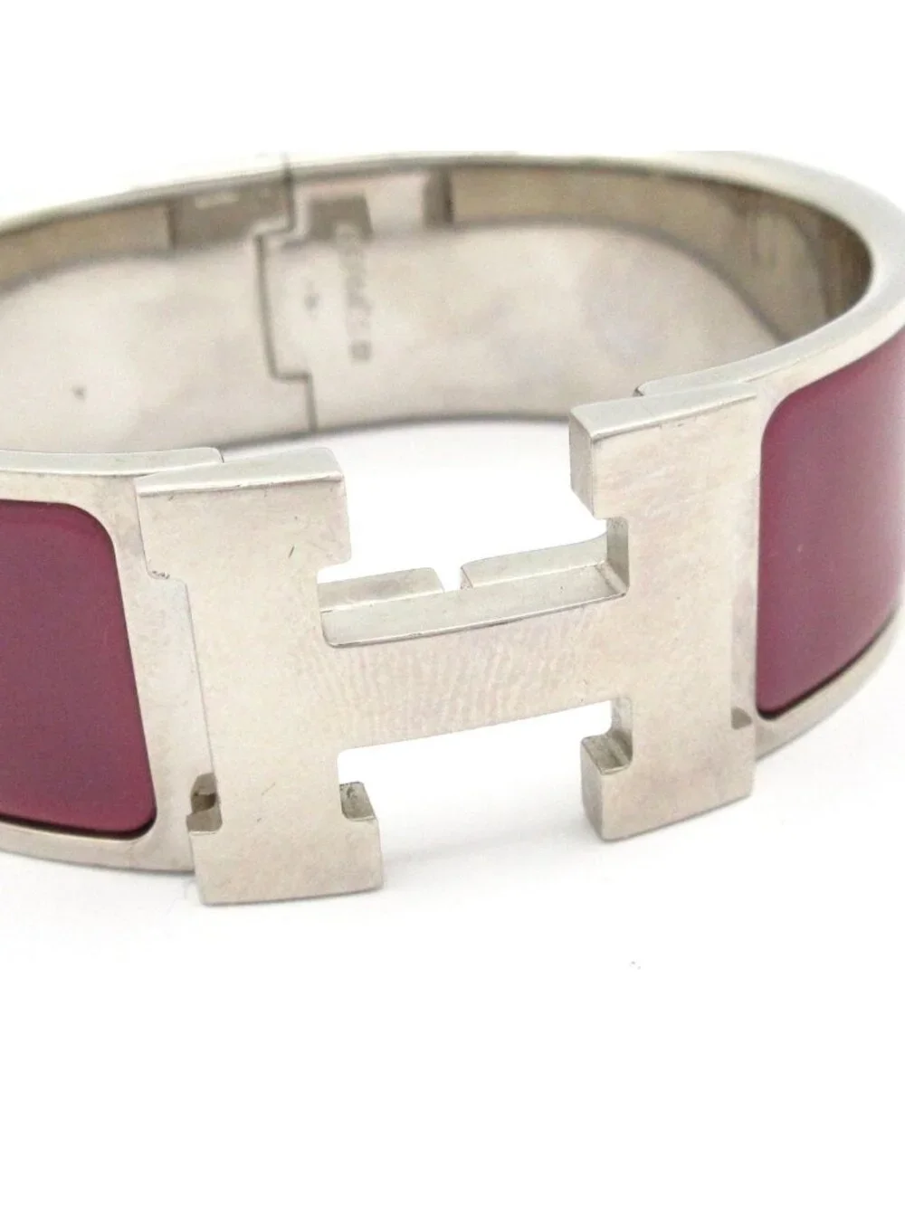 Hermes Bangle Clic Clac Silver Purple Bracelet